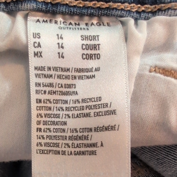 American Eagle Outfitters Curvy High-Rise Skinny Kick Size 14 - Picture 8 of 14